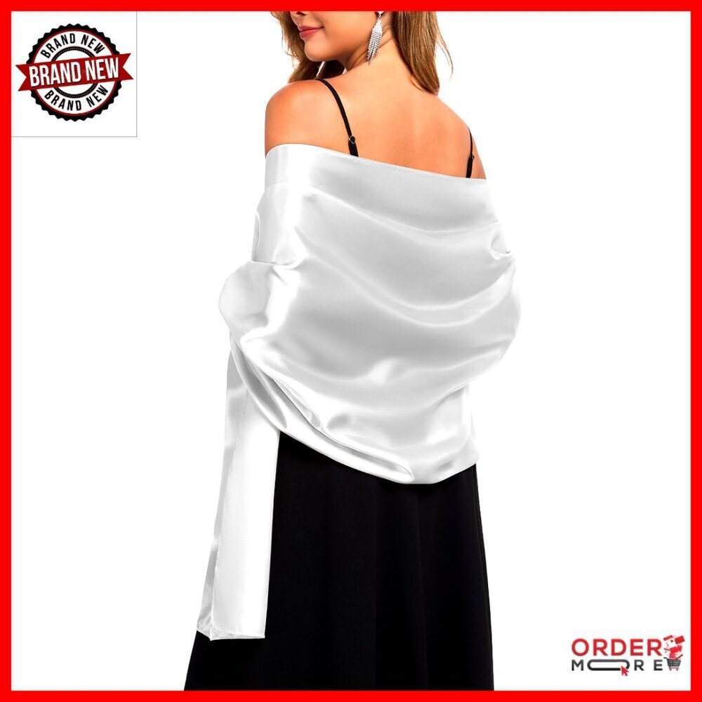 Satin Shawl Wrap for Weddings Parties Evening Dresses 79x28 Inches